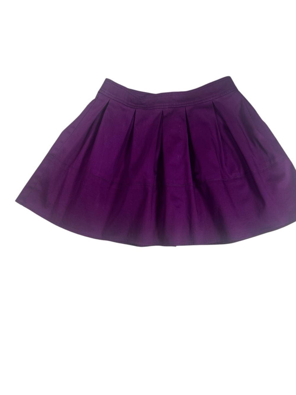 ASOS Purple Cotton Pleated Stretch Mini Skirt Size 6